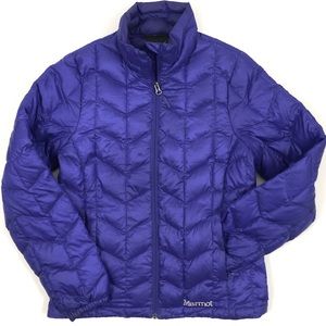 Marmot purple Goose-down fill puffer jacket